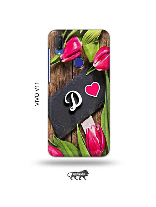 flower letter d back cover compatible with vivo v11 - 19027763 - Very Small Image - 1
