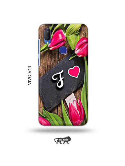 flower letter f back cover compatible with vivo v11 - 19027765 - Very Small Image - 1