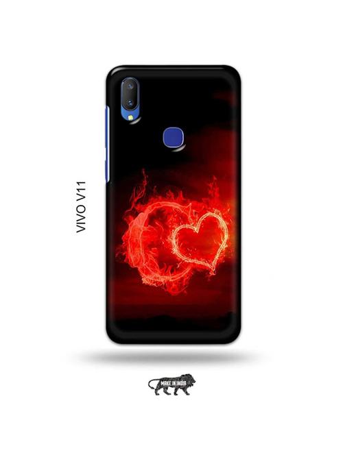 fire heart letter c back cover compatible with vivo v11 - 19027790 - Very Small Image - 1