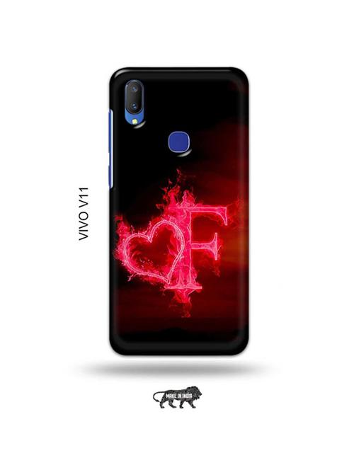 fire heart letter f back cover compatible with vivo v11 - 19027793 - Very Small Image - 1