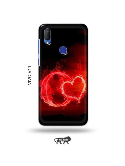 fire heart letter o back cover compatible with vivo v11 - 19027802 - Very Small Image - 1