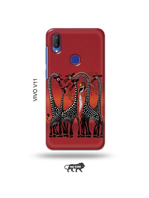 kalankari giraffe back cover compatible with vivo v11 - 19027932 - Very Small Image - 1