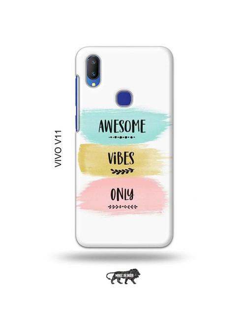tweakymod designer printed hard case | awesome vibes only back cover compatible with vivo v11 - 19027981 - Very Small Image - 1