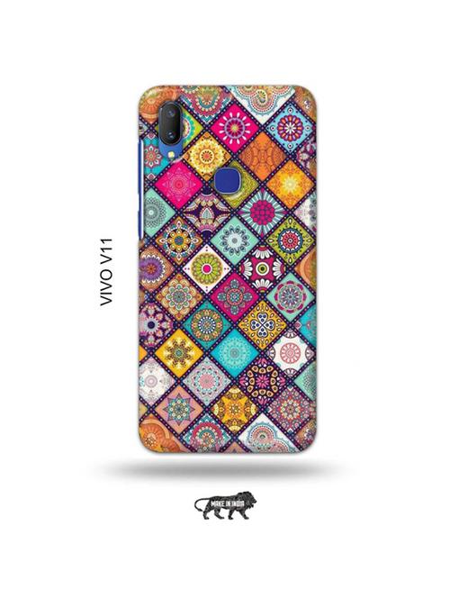 aztec mix back cover compatible with vivo v11 - 19028009 - Very Small Image - 1