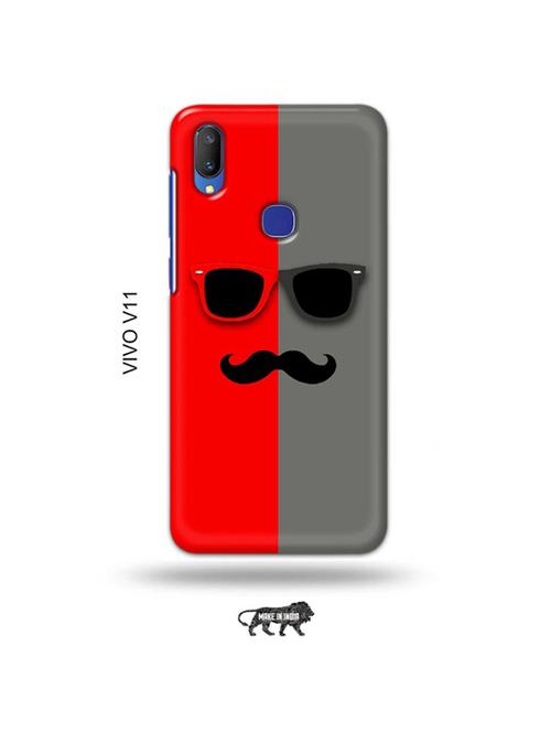 hipster red back cover compatible with vivo v11 - 19028049 - Very Small Image - 1
