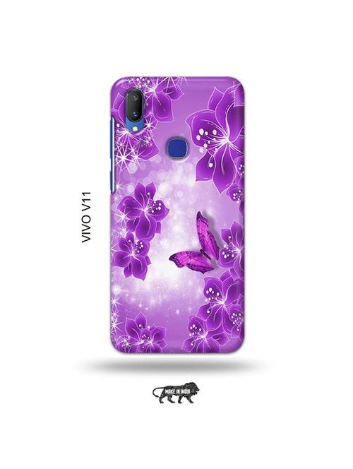 flowers back cover compatible with vivo v11 - 19028203 - Very Small Image - 1