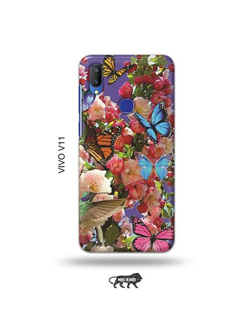 flowers back cover compatible with vivo v11 - 19028210 - Very Small Image - 1