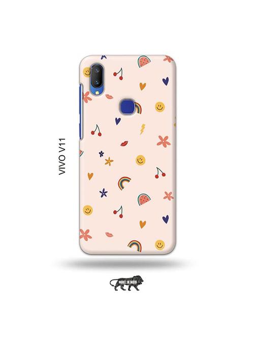tweakymod designer printed hard case | rainbow fruit back cover compatible with vivo v11 - 19028241 - Very Small Image - 1