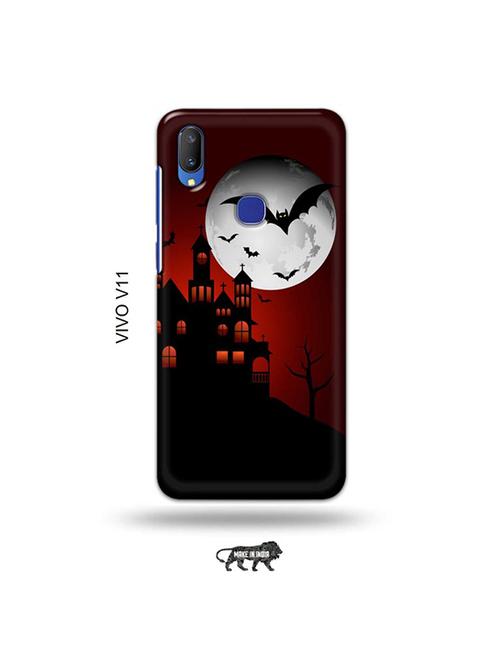 tweakymod designer printed hard case | night castle back cover compatible with vivo v11 - 19028261 - Very Small Image - 1