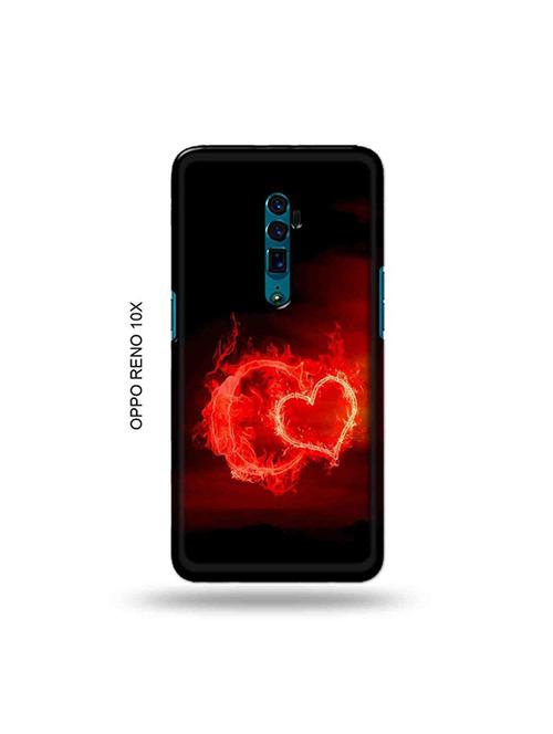 tweakymod designer printed hard case | fire heart letter c back cover compatible with oppo reno 10x zoom - 19028828 - Very Small Image - 1