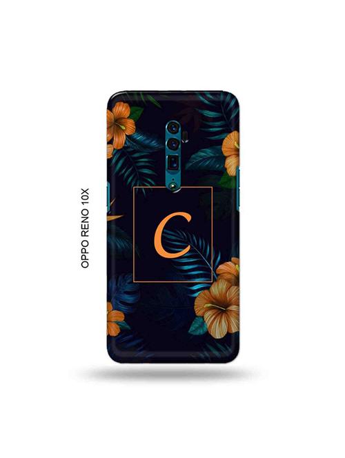 tweakymod designer printed hard case | floral c back cover compatible with oppo reno 10x zoom - 19028854 - Very Small Image - 1