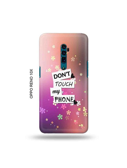 tweakymod designer printed hard case | donu2019t touch my phone back cover compatible with oppo reno 10x zoom - 19028878 - Very Small Image - 1