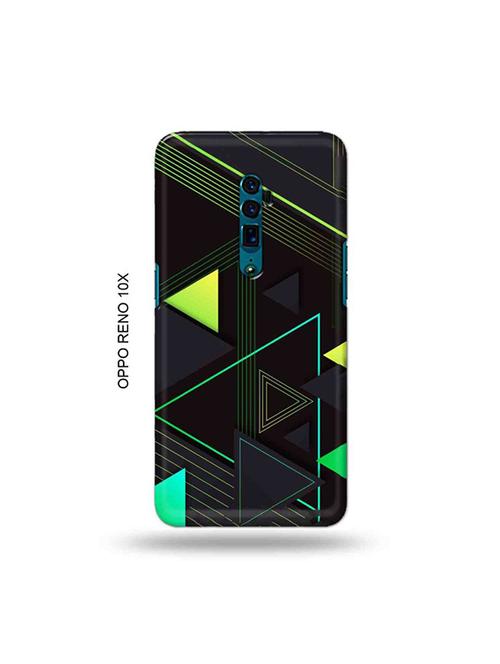 tweakymod designer printed hard case | triangular design back cover compatible with oppo reno 10x zoom - 19028923 - Very Small Image - 1
