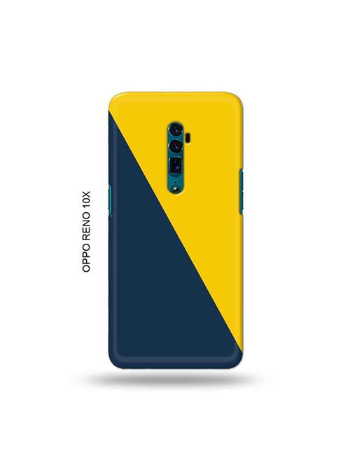 tweakymod designer printed hard case | yellow blue back cover compatible with oppo reno 10x zoom - 19028934 - Very Small Image - 1