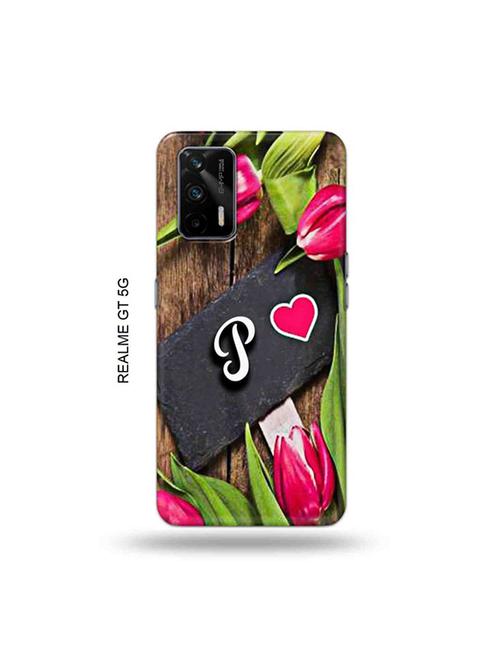 flower letter p back cover compatible with realme gt 5g, x7 max - 19029332 - Very Small Image - 1