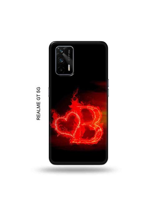 tweakymod designer printed hard case | fire heart letter b back cover compatible with realme gt 5g, x7 max - 19029346 - Very Small Image - 1