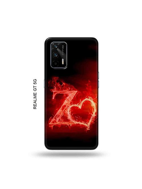 tweakymod designer printed hard case | fire heart letter z back cover compatible with realme gt 5g, x7 max - 19029370 - Very Small Image - 1