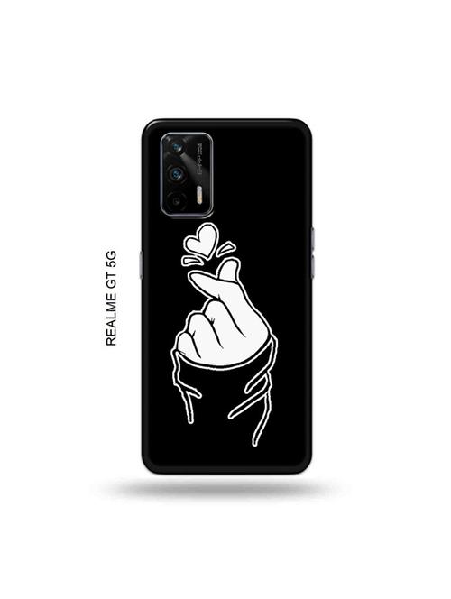 korean heart gesture black back cover compatible with realme gt 5g, x7 max - 19029595 - Very Small Image - 1