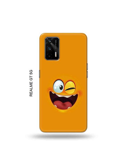 funny face orange back cover compatible with realme gt 5g, x7 max - 19029628 - Very Small Image - 1