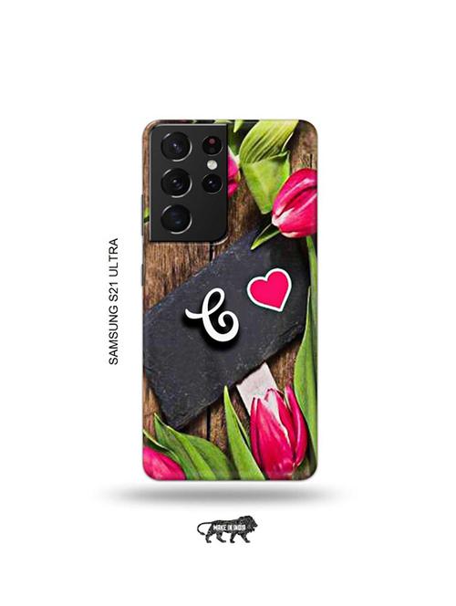 flower letter c back cover compatible with samsung s21 ultra - 19029838 - Very Small Image - 1