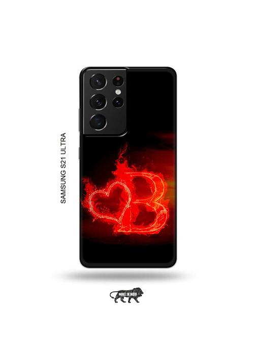 fire heart letter b back cover compatible with samsung s21 ultra - 19029865 - Very Small Image - 1