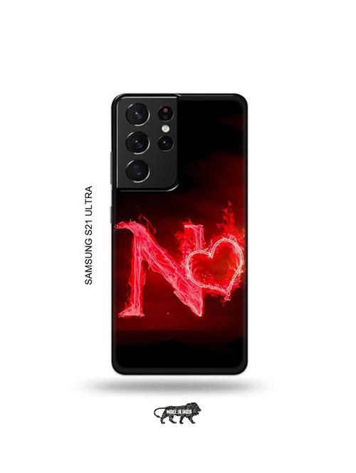 fire heart letter n back cover compatible with samsung s21 ultra - 19029877 - Very Small Image - 1