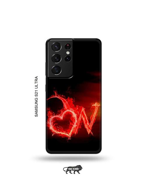 fire heart letter w back cover compatible with samsung s21 ultra - 19029886 - Very Small Image - 1