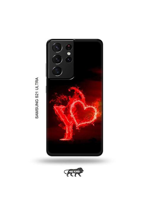 fire heart letter y back cover compatible with samsung s21 ultra - 19029888 - Very Small Image - 1