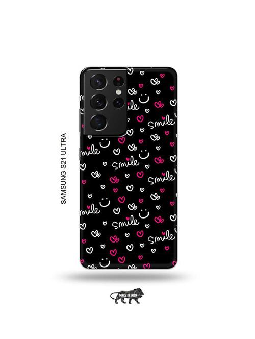 smile doodle back cover compatible with samsung s21 ultra - 19030032 - Very Small Image - 1