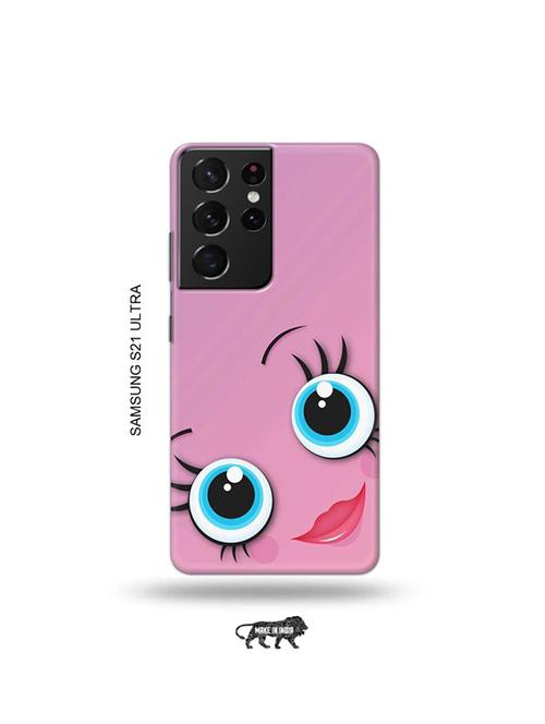 girliey eyes back cover compatible with samsung s21 ultra - 19030138 - Very Small Image - 1