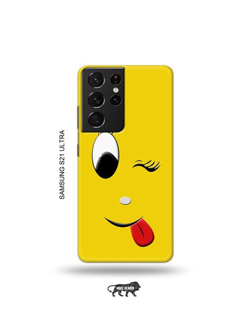 tweakymod designer printed hard case | wink emoji back cover compatible with samsung s21 ultra - 19030159 - Very Small Image - 1