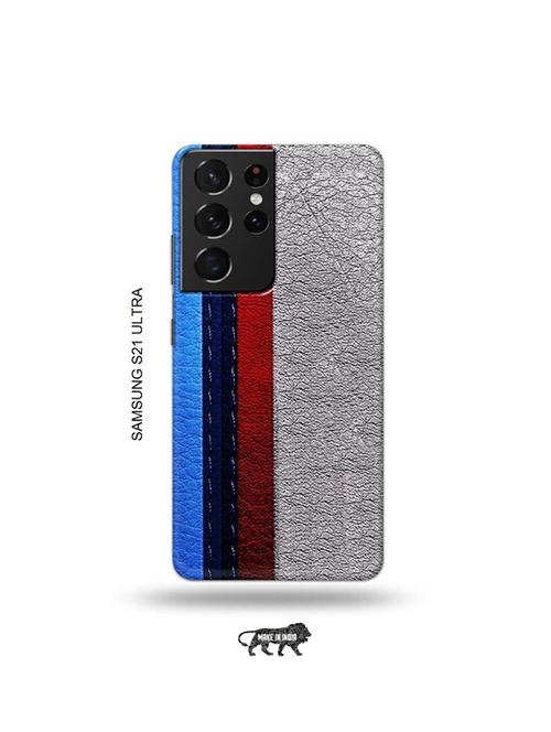 leather strips back cover compatible with samsung s21 ultra - 19030226 - Very Small Image - 1