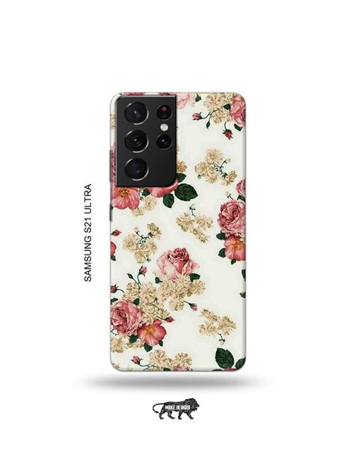 flowers back cover compatible with samsung s21 ultra - 19030294 - Very Small Image - 1