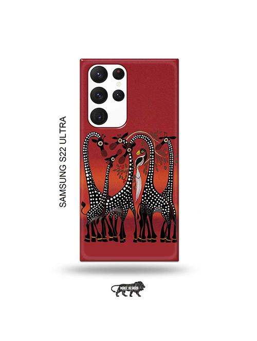 kalankari giraffe back cover compatible with samsung s22 ultra - 19030527 - Very Small Image - 1