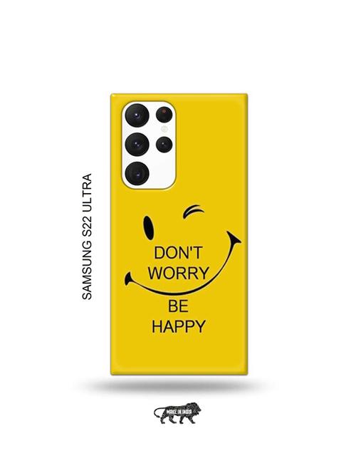 funny face yellow back cover compatible with samsung s22 ultra - 19030660 - Very Small Image - 1