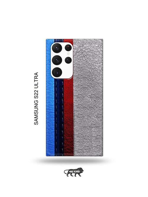 leather strips back cover compatible with samsung s22 ultra - 19030745 - Very Small Image - 1