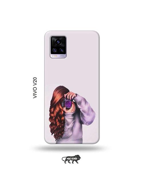 camera buff girl back cover compatible with vivo v20 - 19030989 - Very Small Image - 1