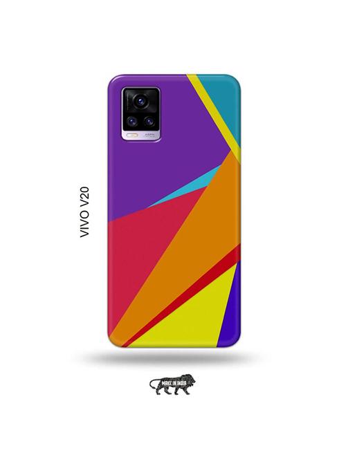 abstract strips back cover compatible with vivo v20 - 19031012 - Very Small Image - 1