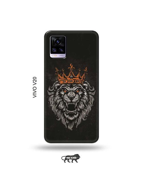 king lion back cover compatible with vivo v20 - 19031053 - Very Small Image - 1