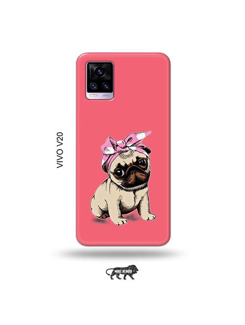 cute dog back cover compatible with vivo v20 - 19031061 - Very Small Image - 1