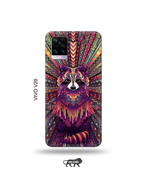 kalankari fox back cover compatible with vivo v20 - 19031064 - Very Small Image - 1