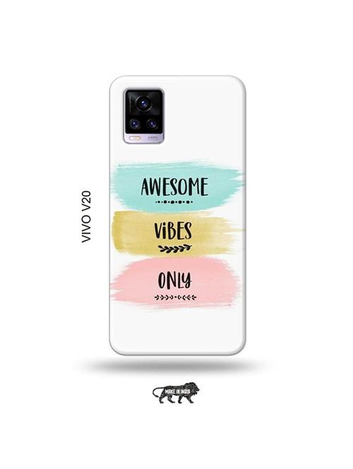 awesome vibes only back cover compatible with vivo v20 - 19031095 - Very Small Image - 1