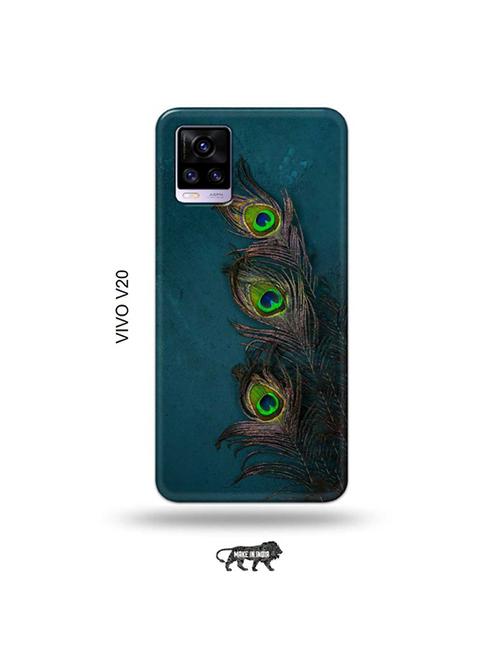 krishna feather back cover compatible with vivo v20 - 19031135 - Very Small Image - 1