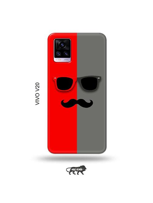 hipster red back cover compatible with vivo v20 - 19031163 - Very Small Image - 1