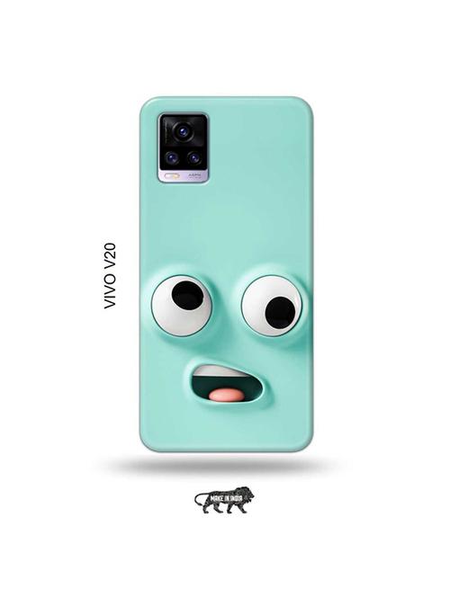 funny face emoji back cover compatible with vivo v20 - 19031182 - Very Small Image - 1