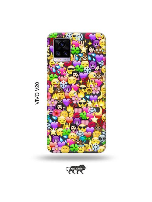 emojis back cover compatible with vivo v20 - 19031187 - Very Small Image - 1