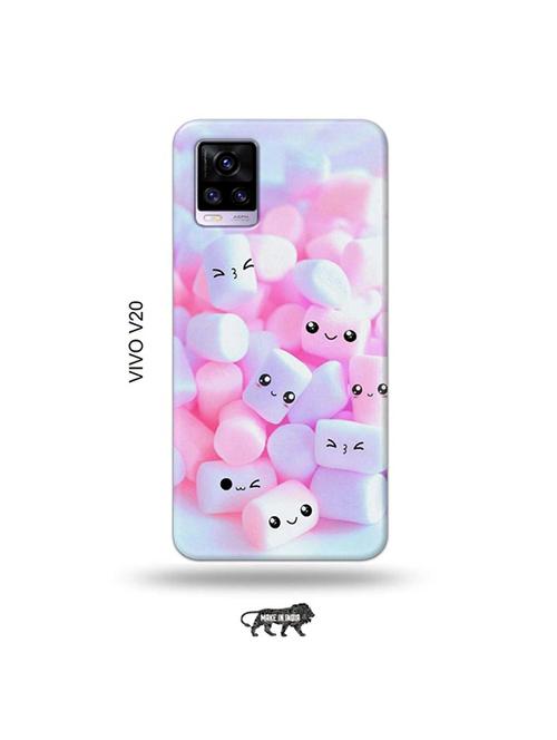 cute faces back cover compatible with vivo v20 - 19031192 - Very Small Image - 1