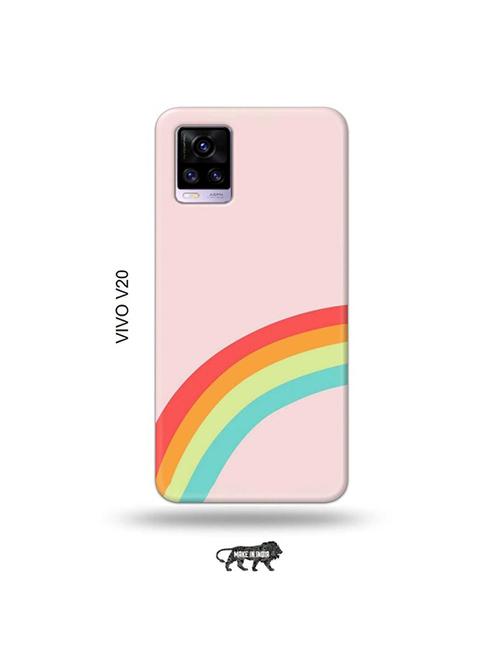 rainbow back cover compatible with vivo v20 - 19031220 - Very Small Image - 1