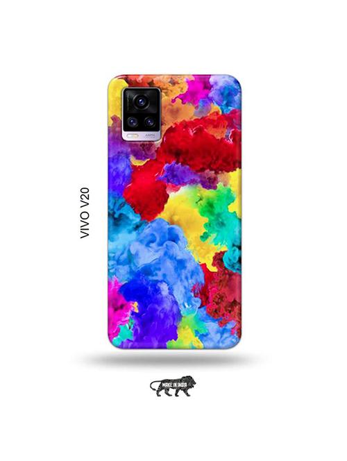 colour holi back cover compatible with vivo v20 - 19031242 - Very Small Image - 1