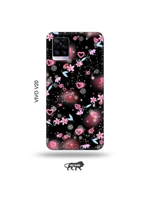 flower and hearts back cover compatible with vivo v20 - 19031293 - Very Small Image - 1
